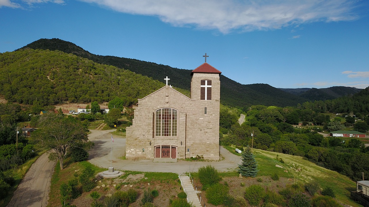 church vintage church aerial church free photo