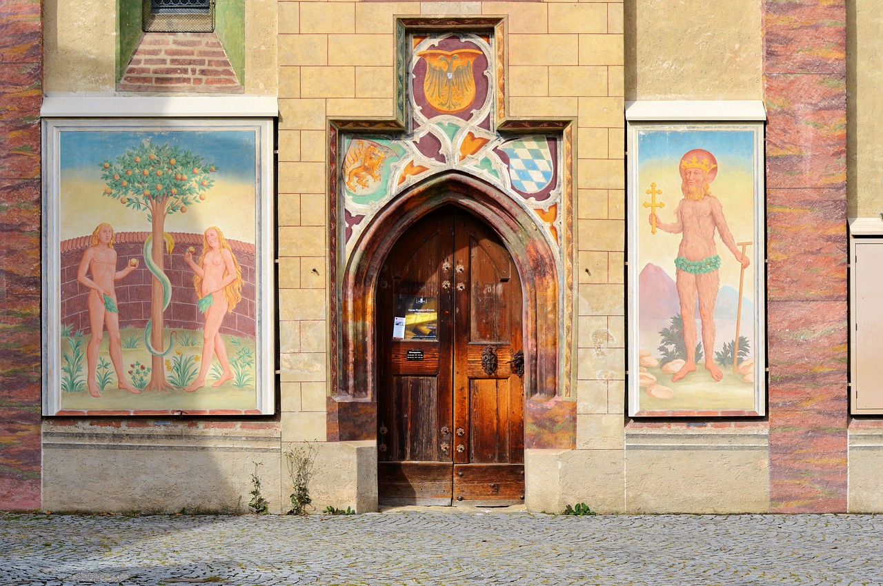 church church door portal free photo