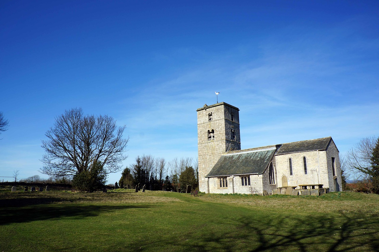 church countryside sky free photo