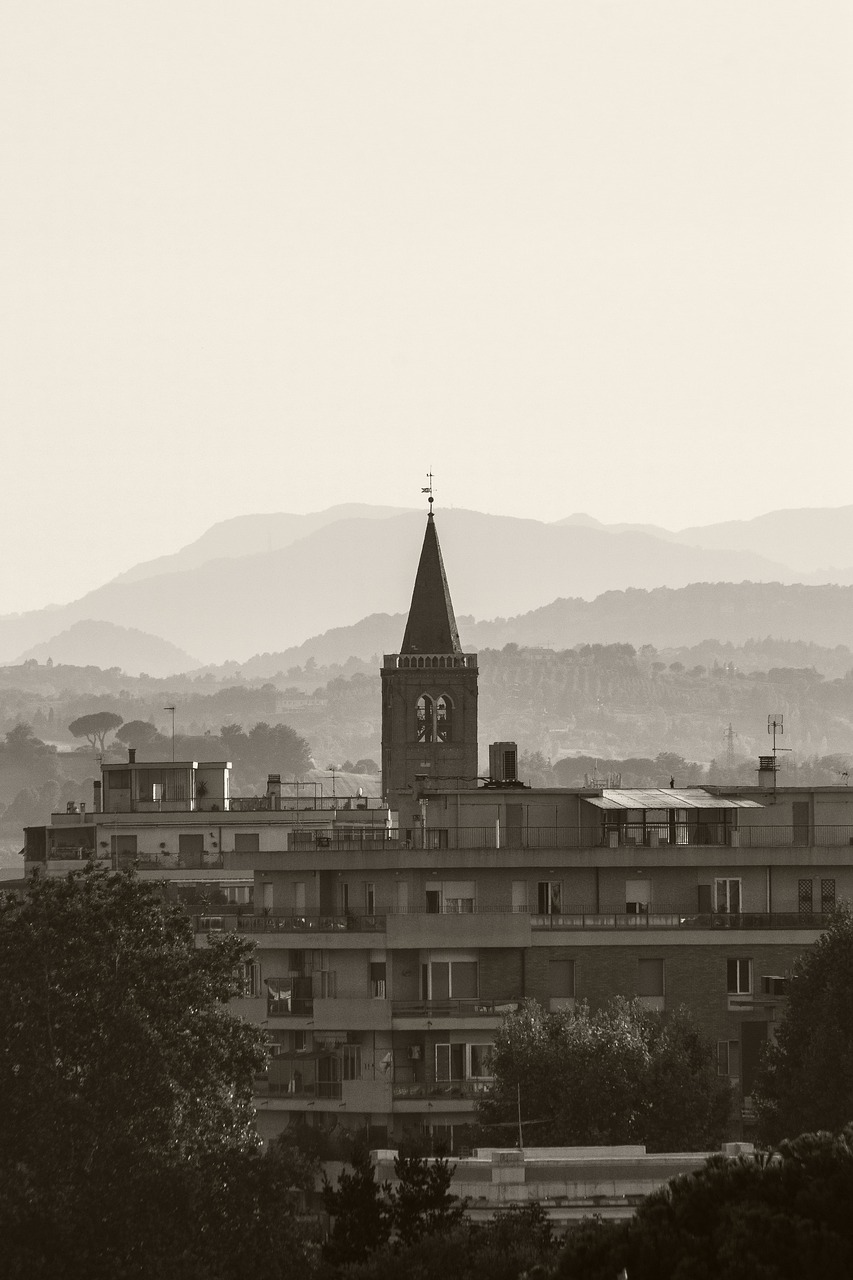 church mountains rimini free photo