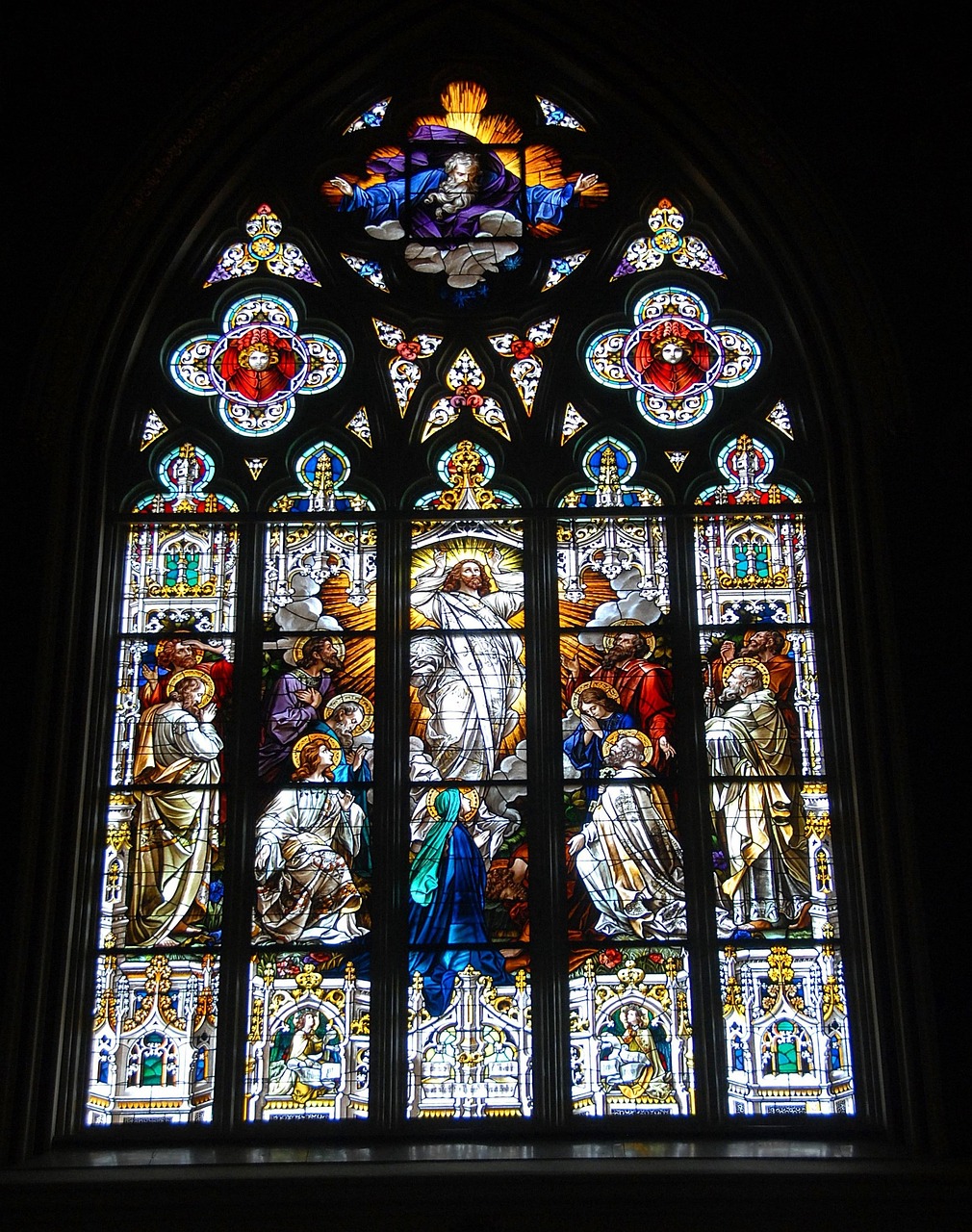 church stained glass religious free photo