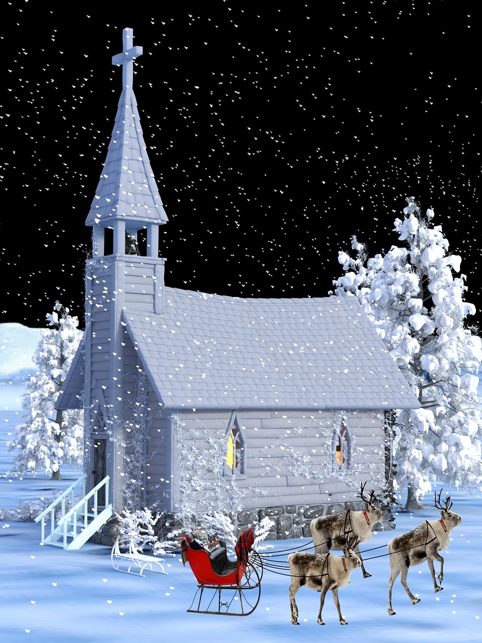 church winter christmas free photo