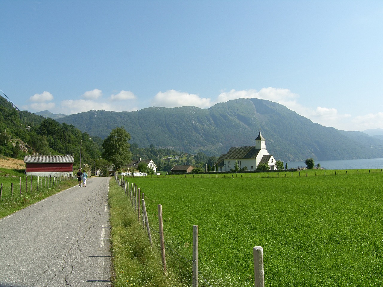 church  summer  norway free photo