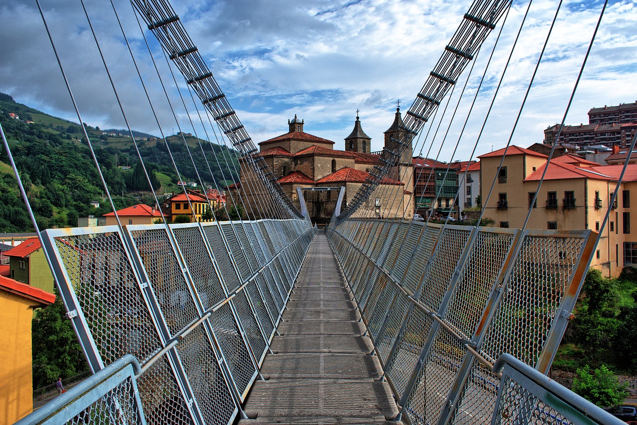 church  bridge  landscape free photo