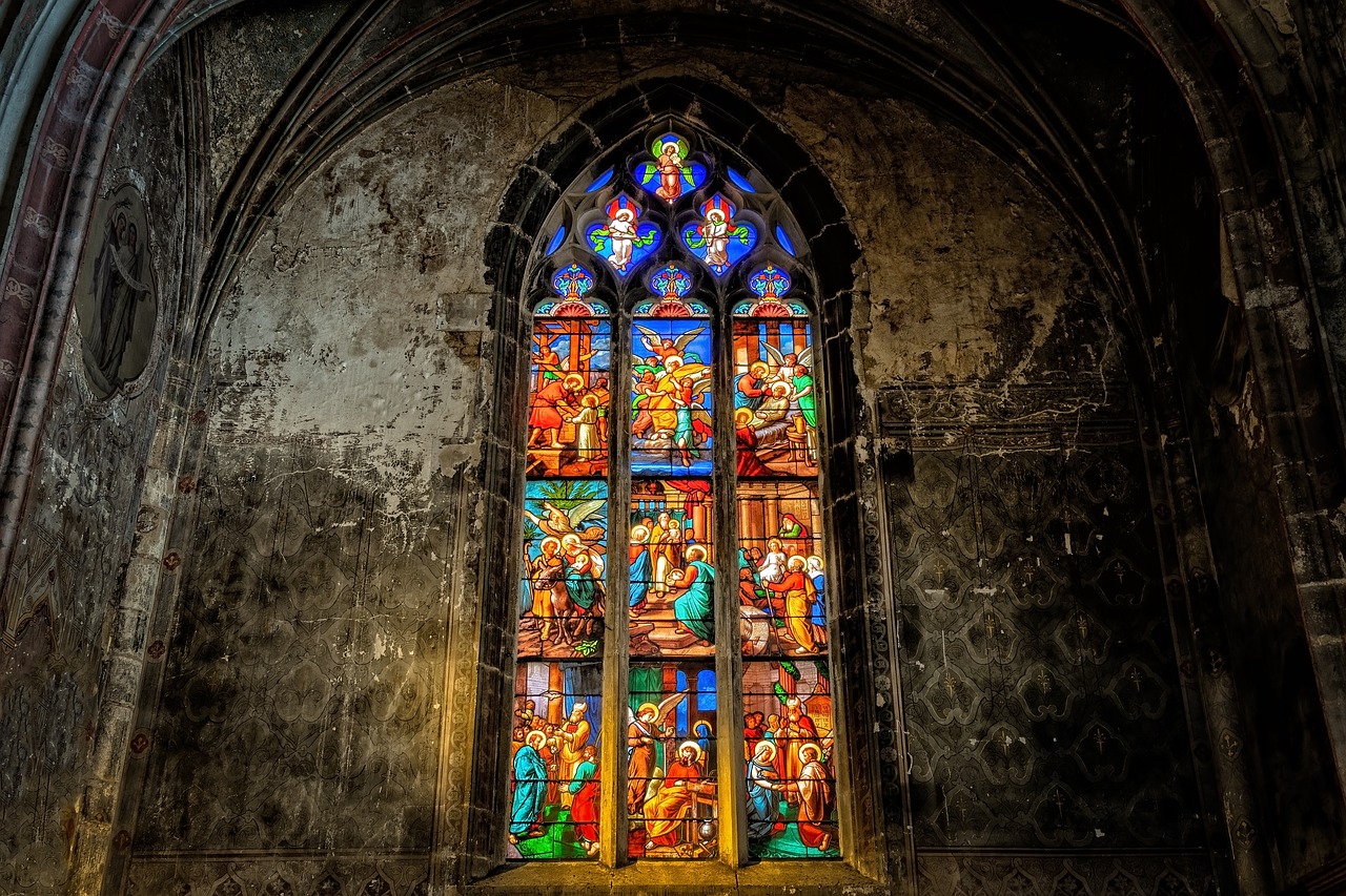 church  window  colorful free photo