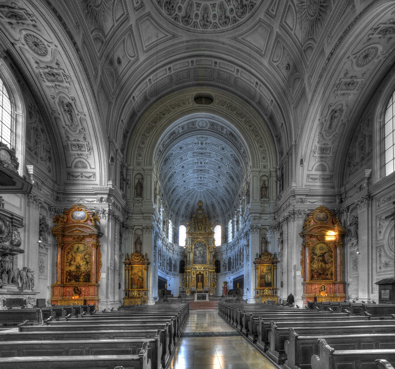 church  interior  architecture free photo