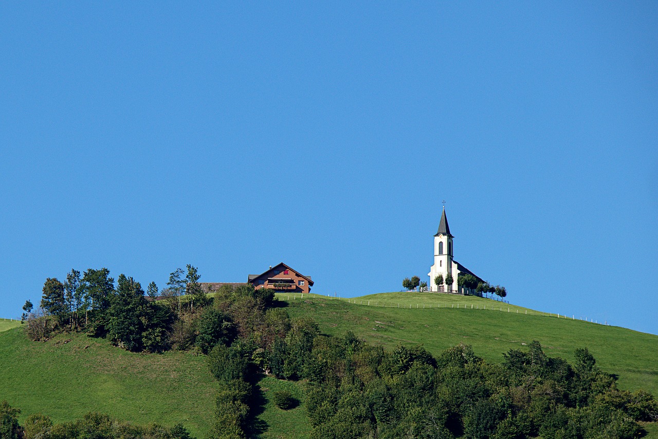 church  farmhouse  alpine free photo