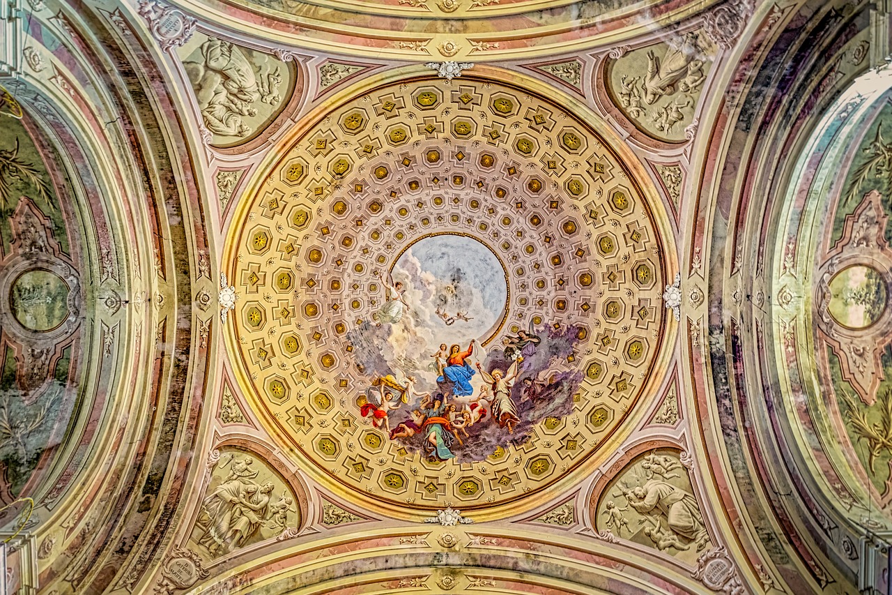 church  ceiling  italy free photo