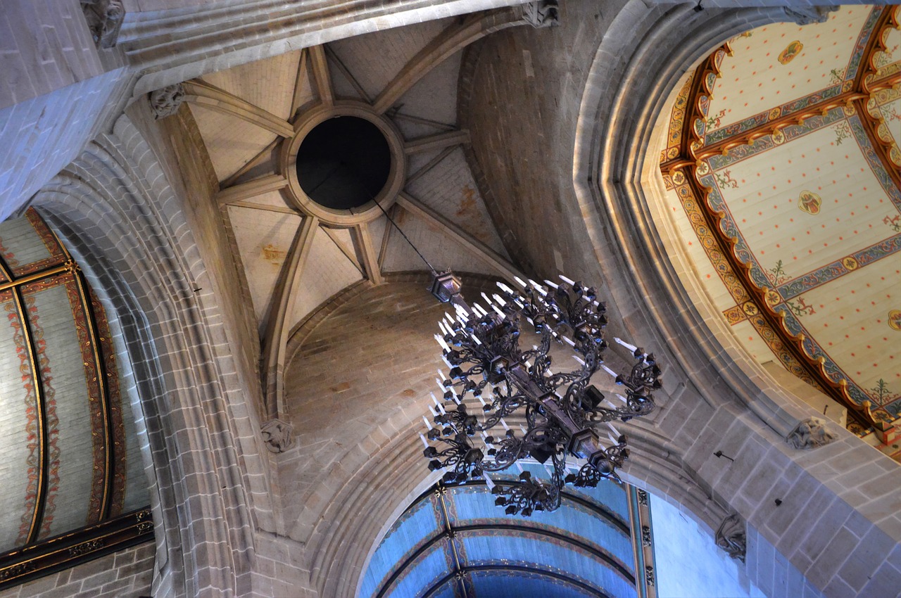 church chandelier cathedral free photo