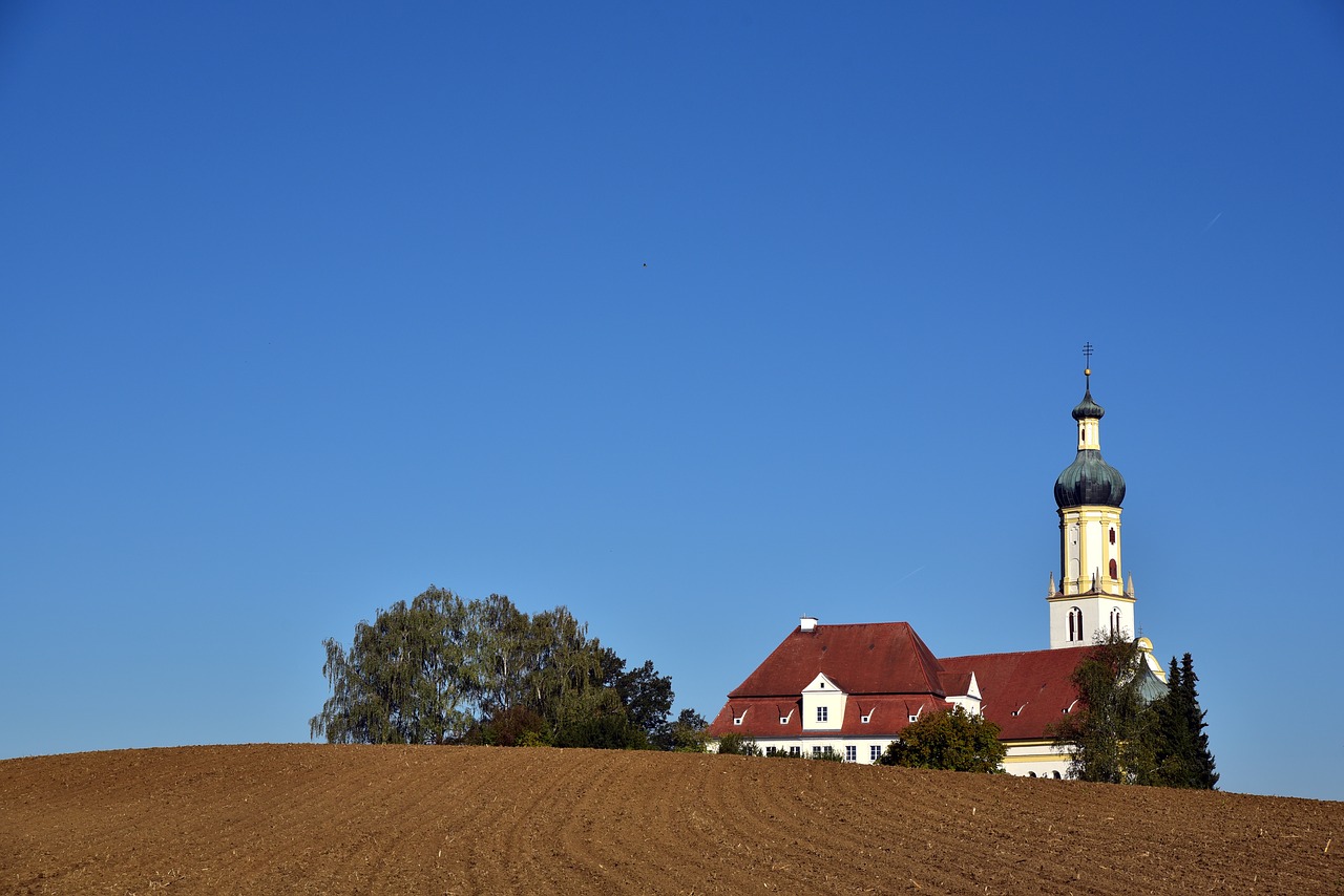 church  rural  landscape free photo