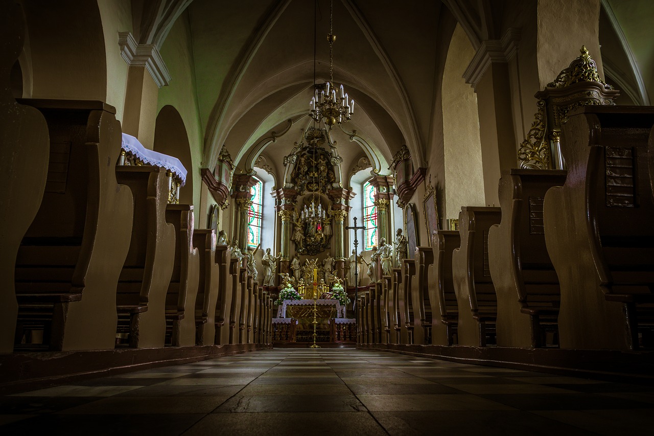 church  interior of the church  catholic free photo