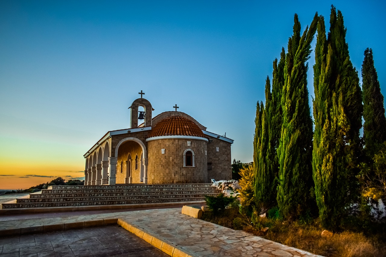 church  landscape  cypress free photo