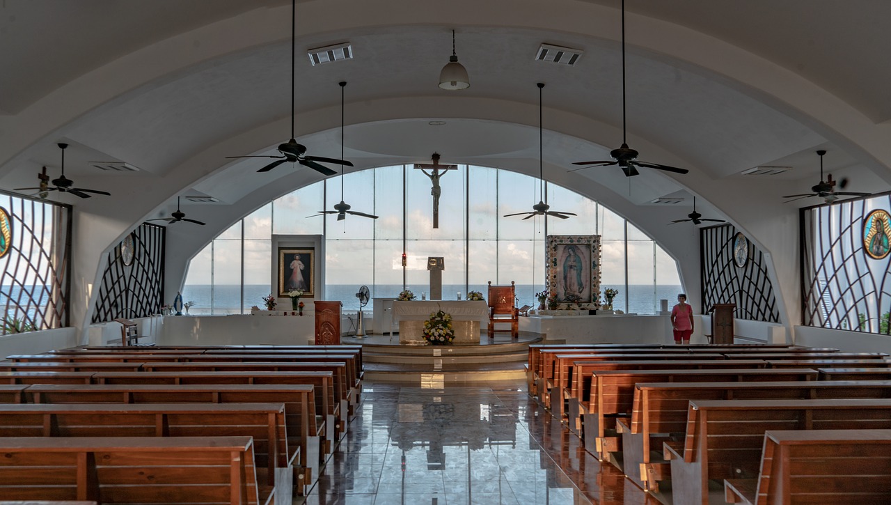 church  glass walls  window free photo