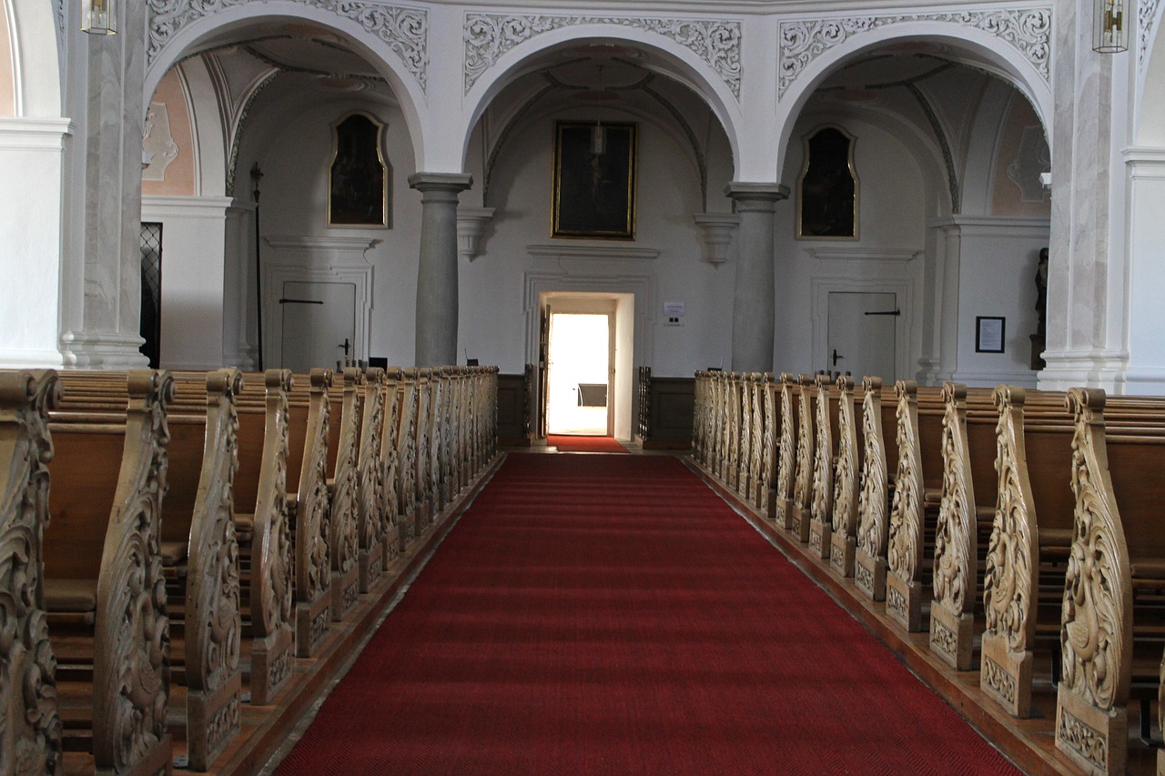 church benches house of worship free photo