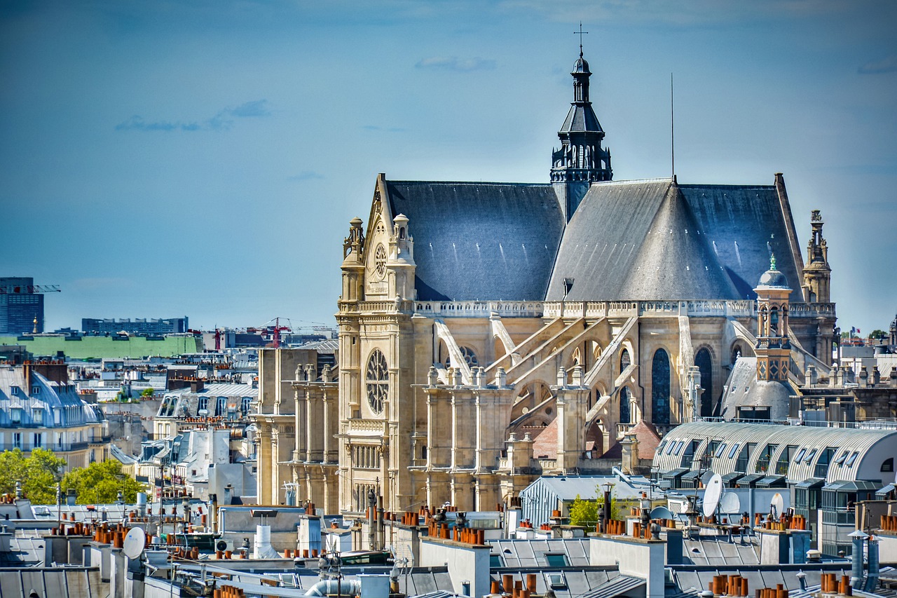 church  paris  panorama free photo