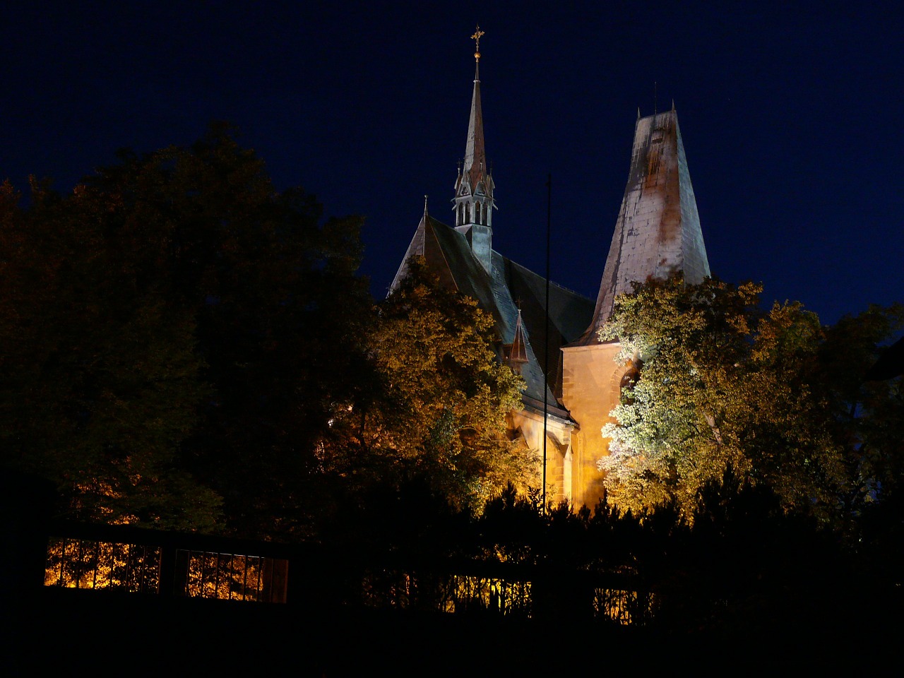 church tower night free photo