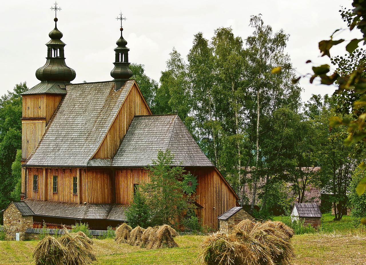 church wooden village free photo