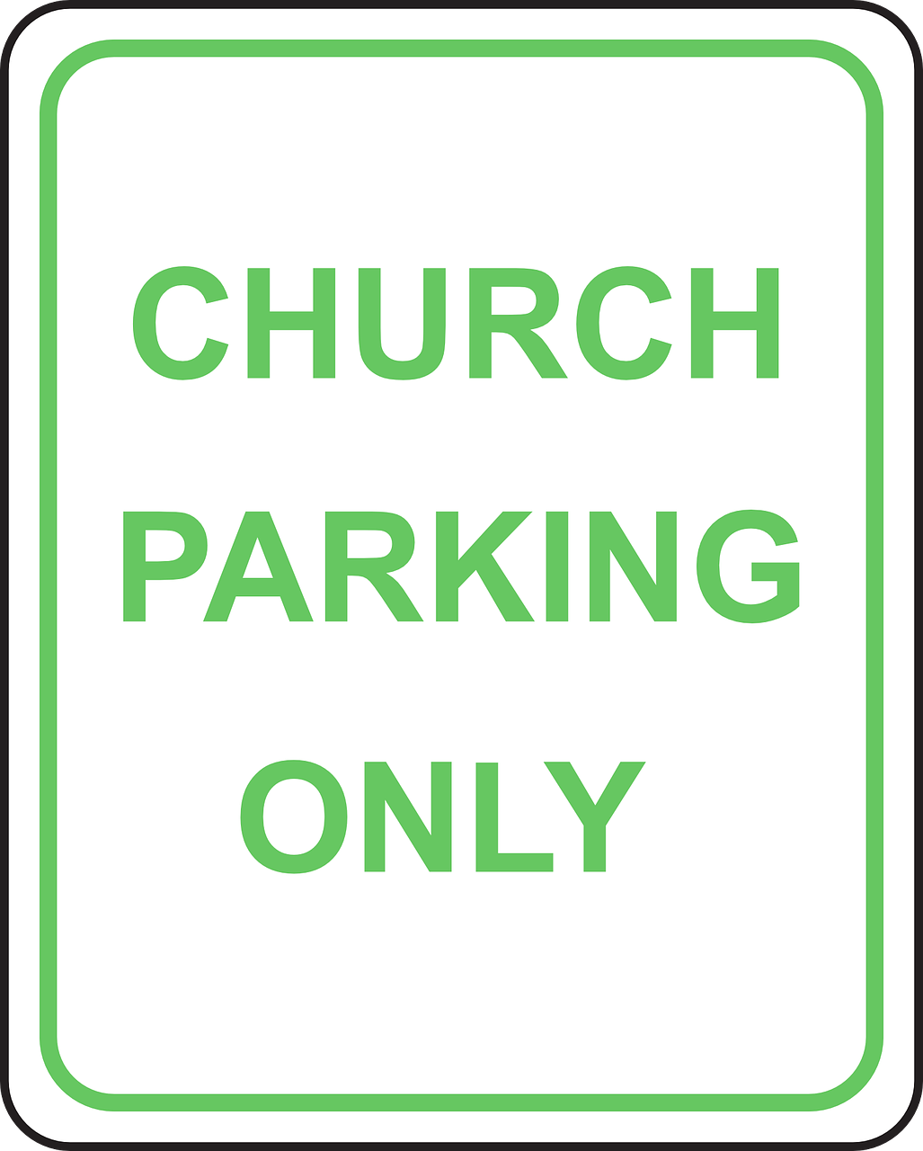 church parking only free photo