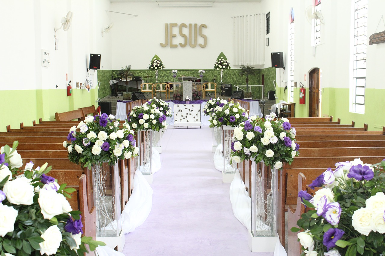 church decoration marriage free photo