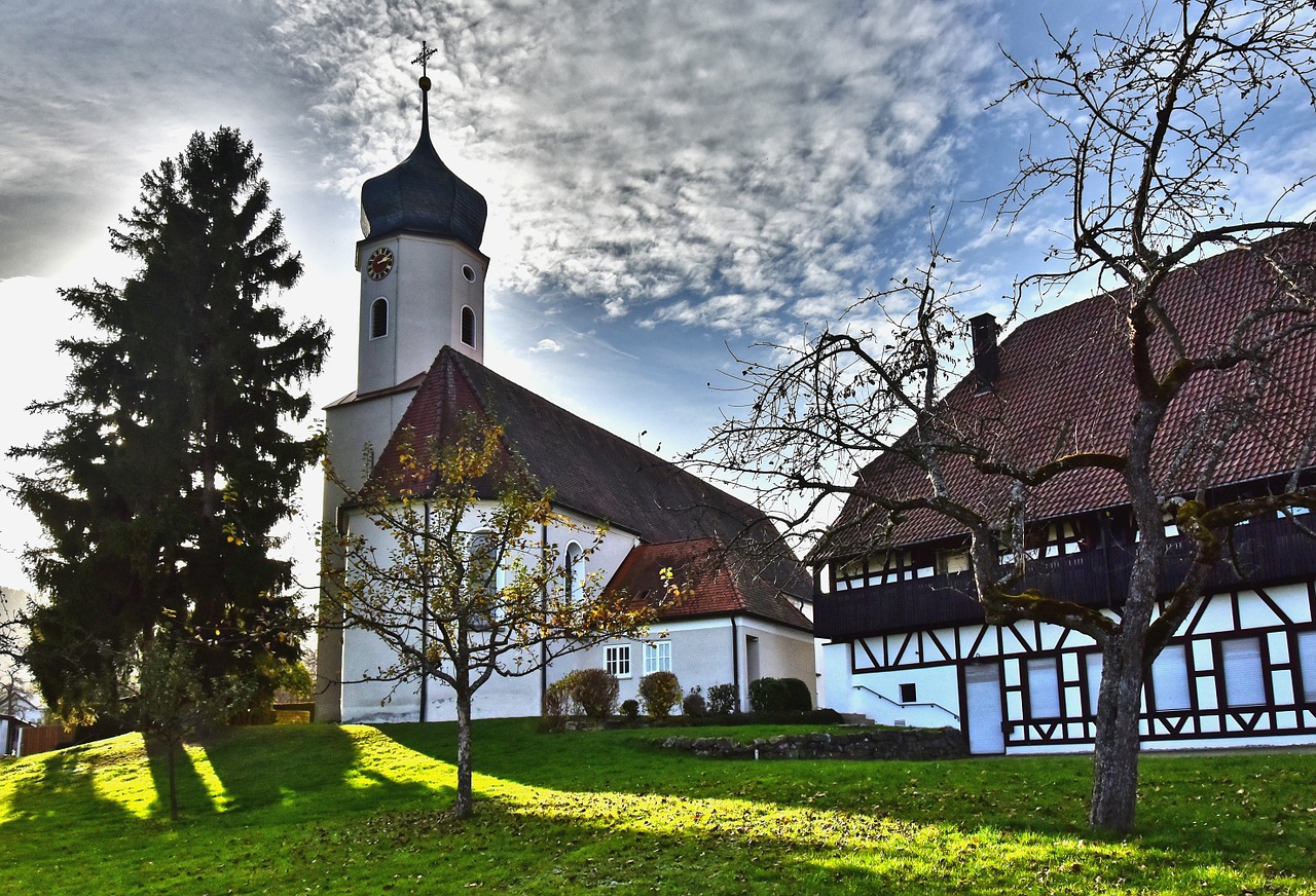 church sun shadow free photo