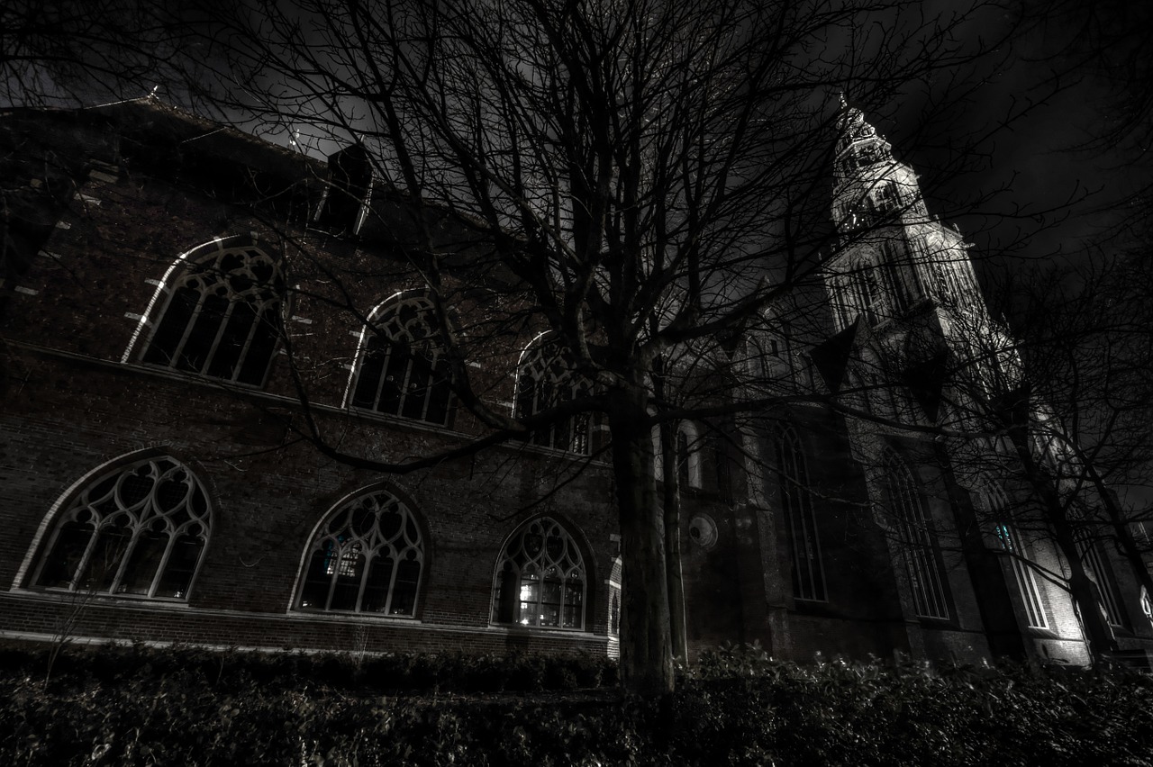 church night gray free photo