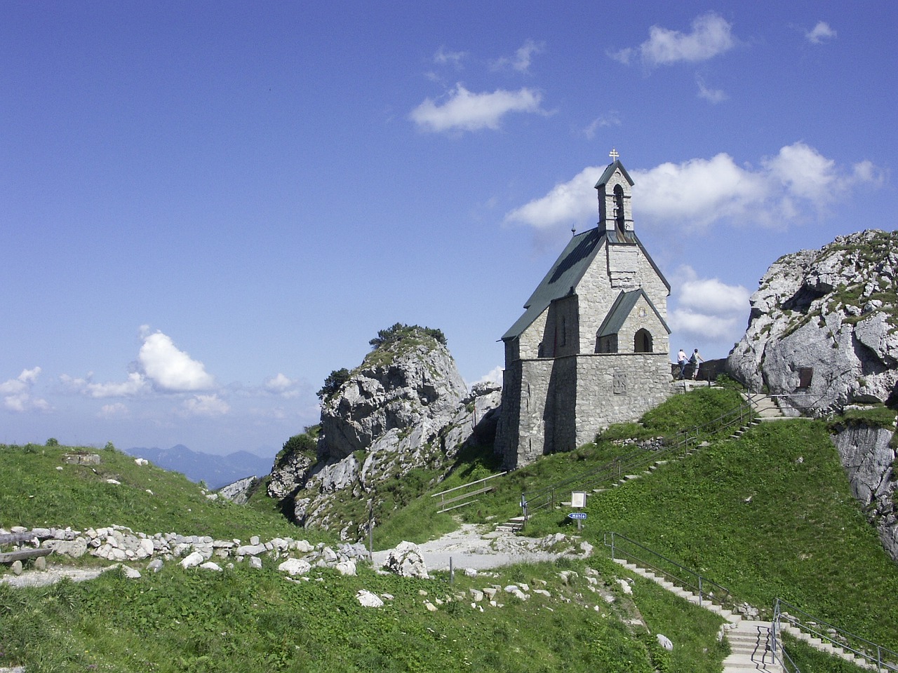 church wendelstein mountain free photo