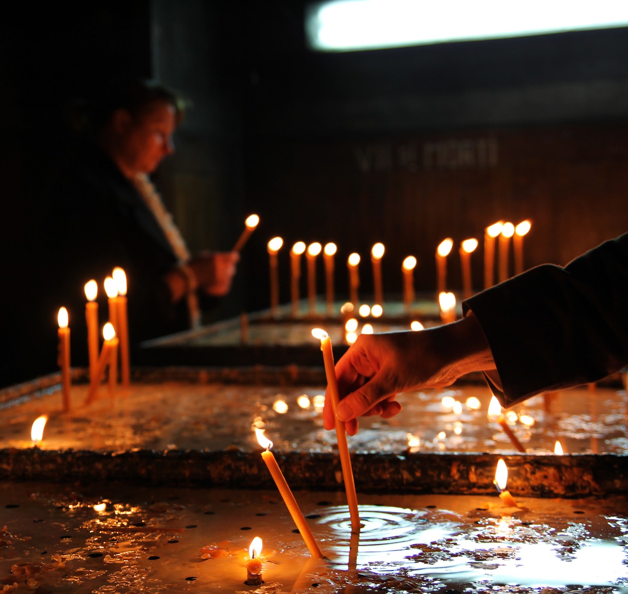 church candles pray free photo