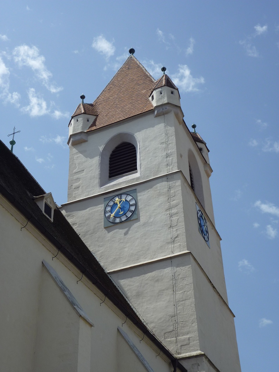 church tower blue free photo