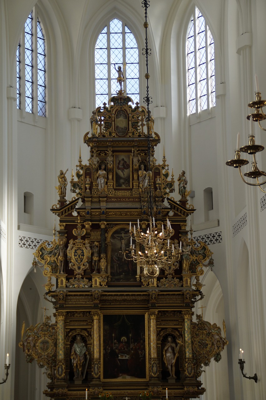 church altar perspective free photo