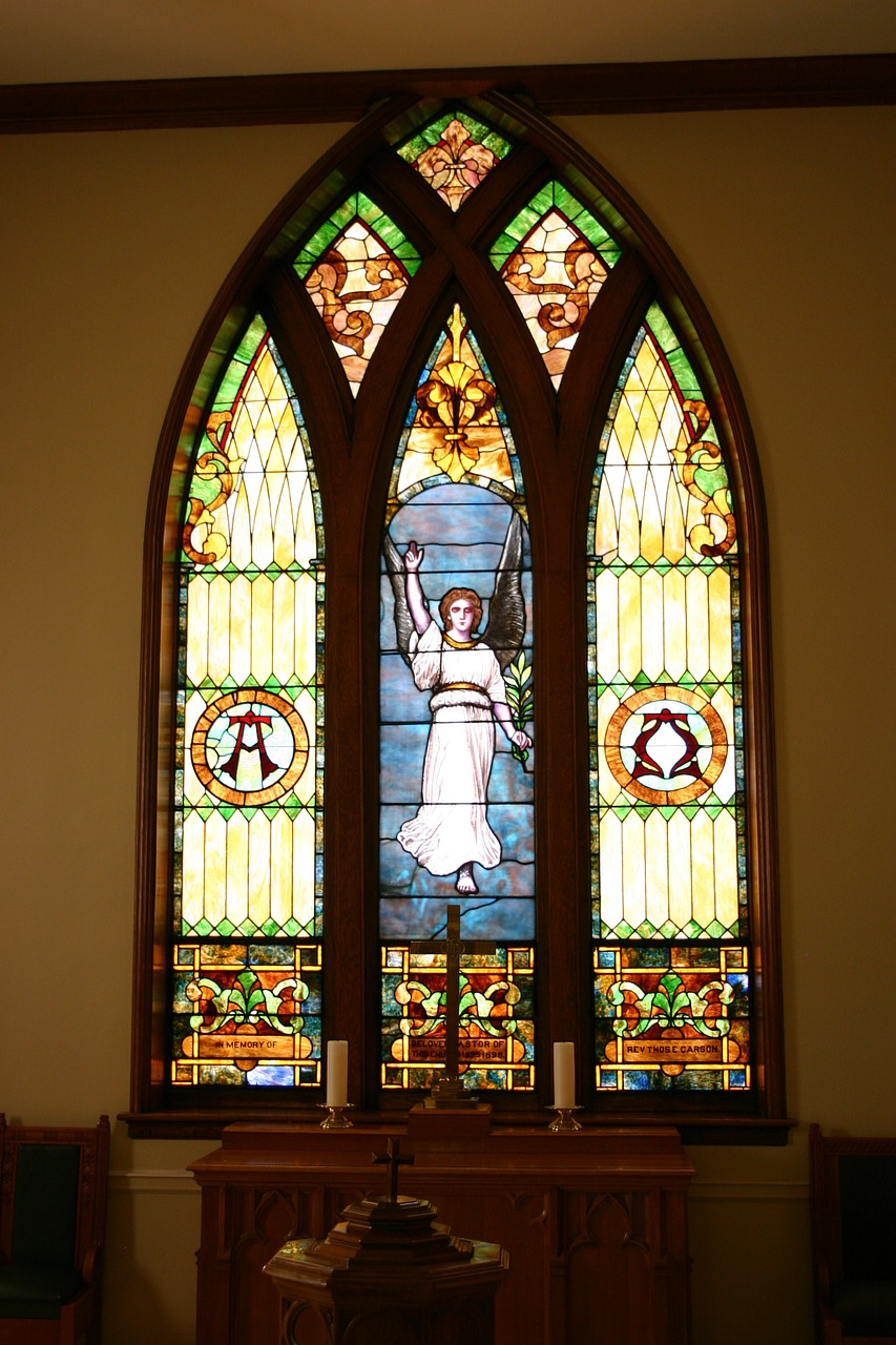 church stained glass window free photo