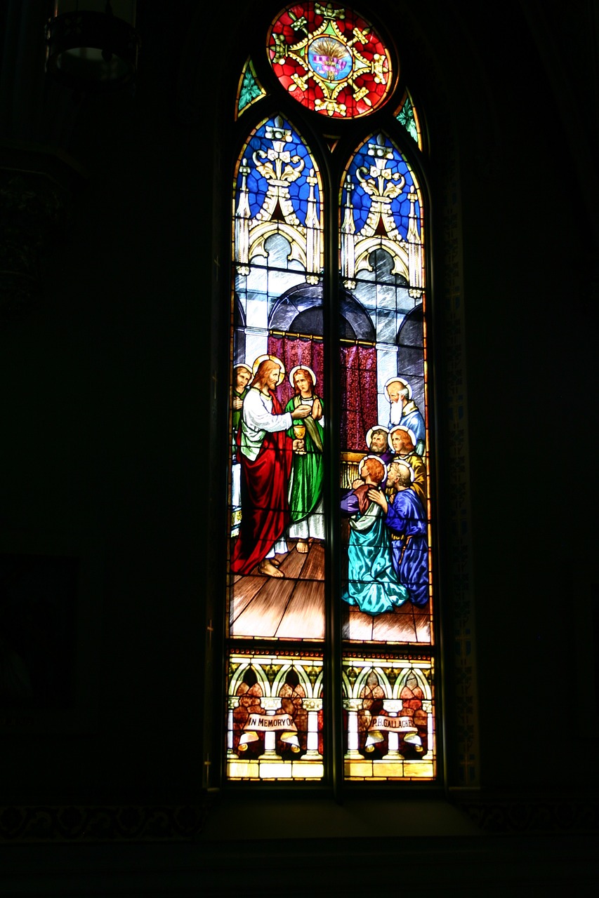 church stained glass window free photo