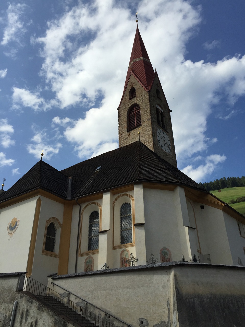 church south tyrol sky free photo