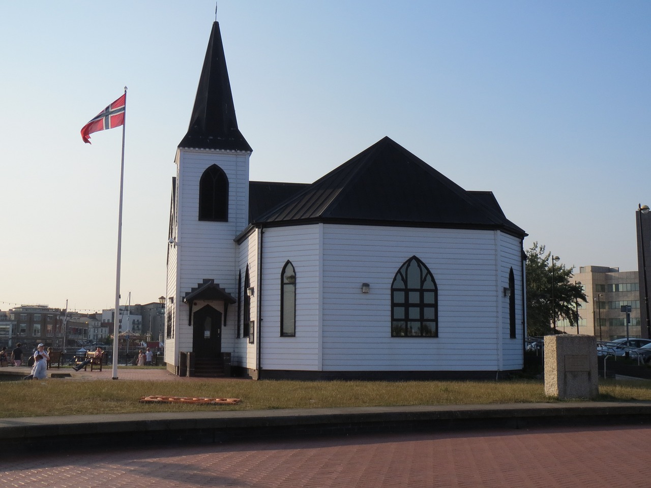 norwegian church cardiff bay lutheran free photo