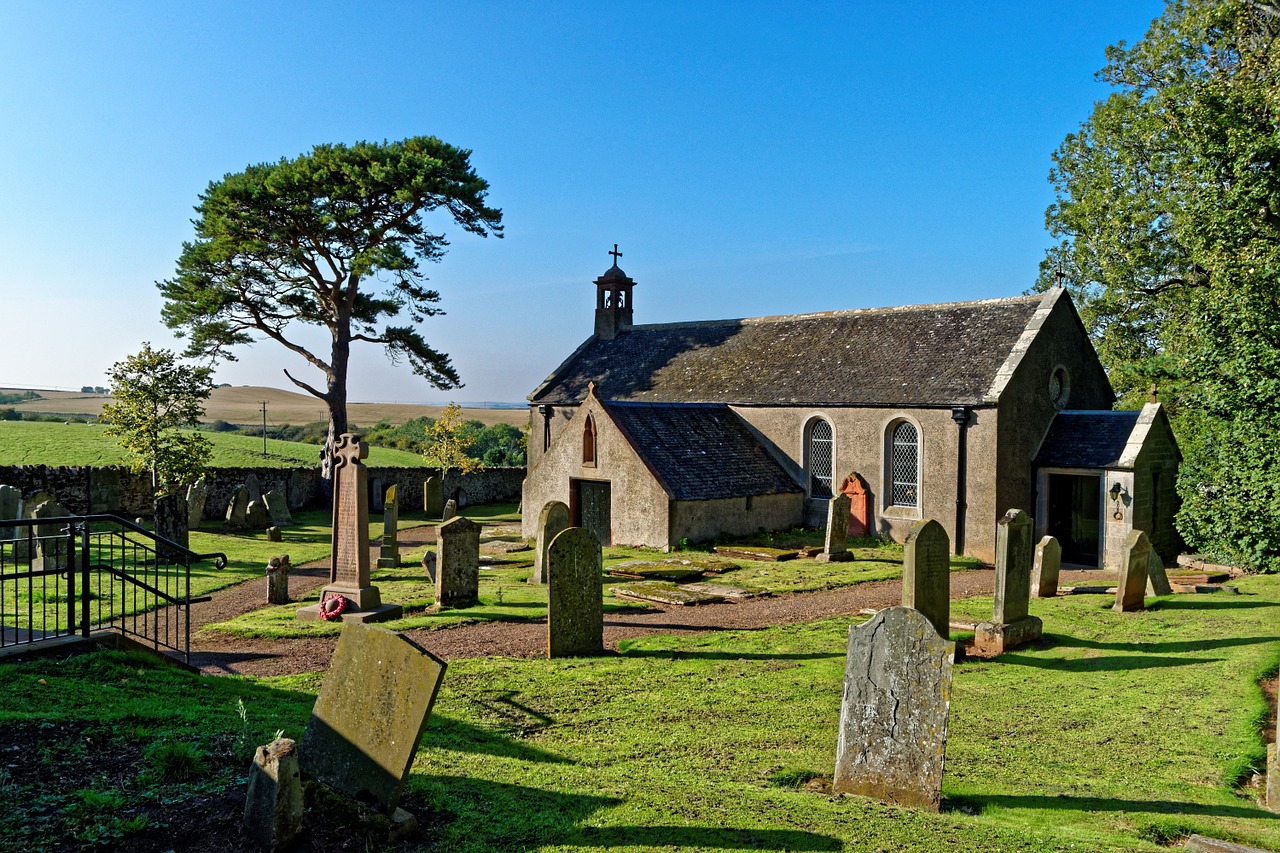church churchyard gravestones free photo