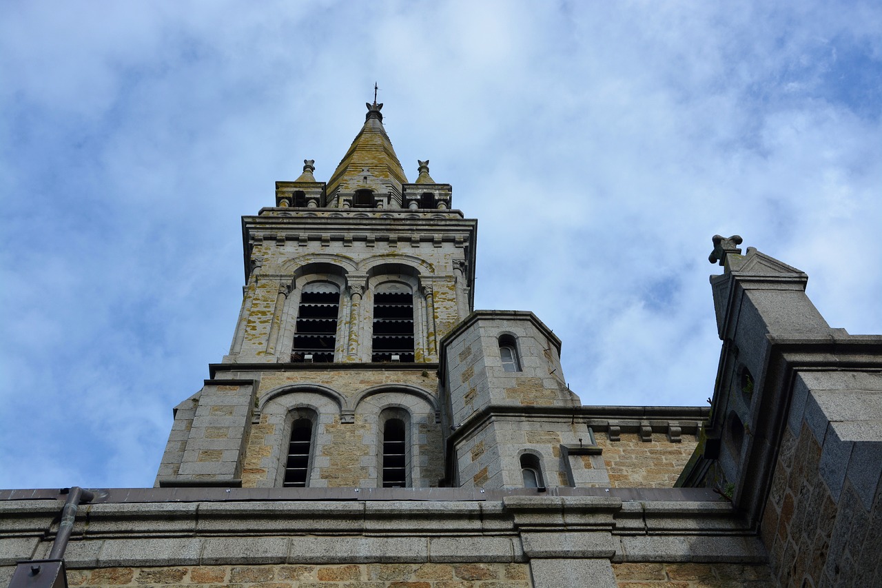church rochebonne bell tower brittany france free photo