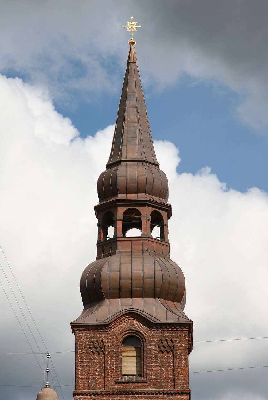 church steeple copenhagen denmark free photo