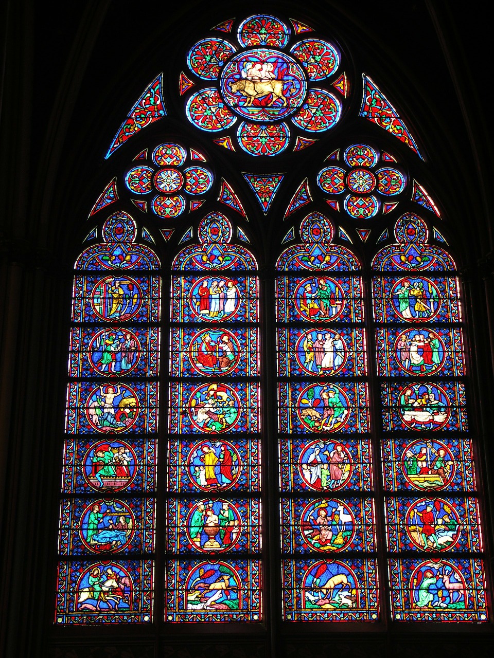 church window notre dam stained glass free photo