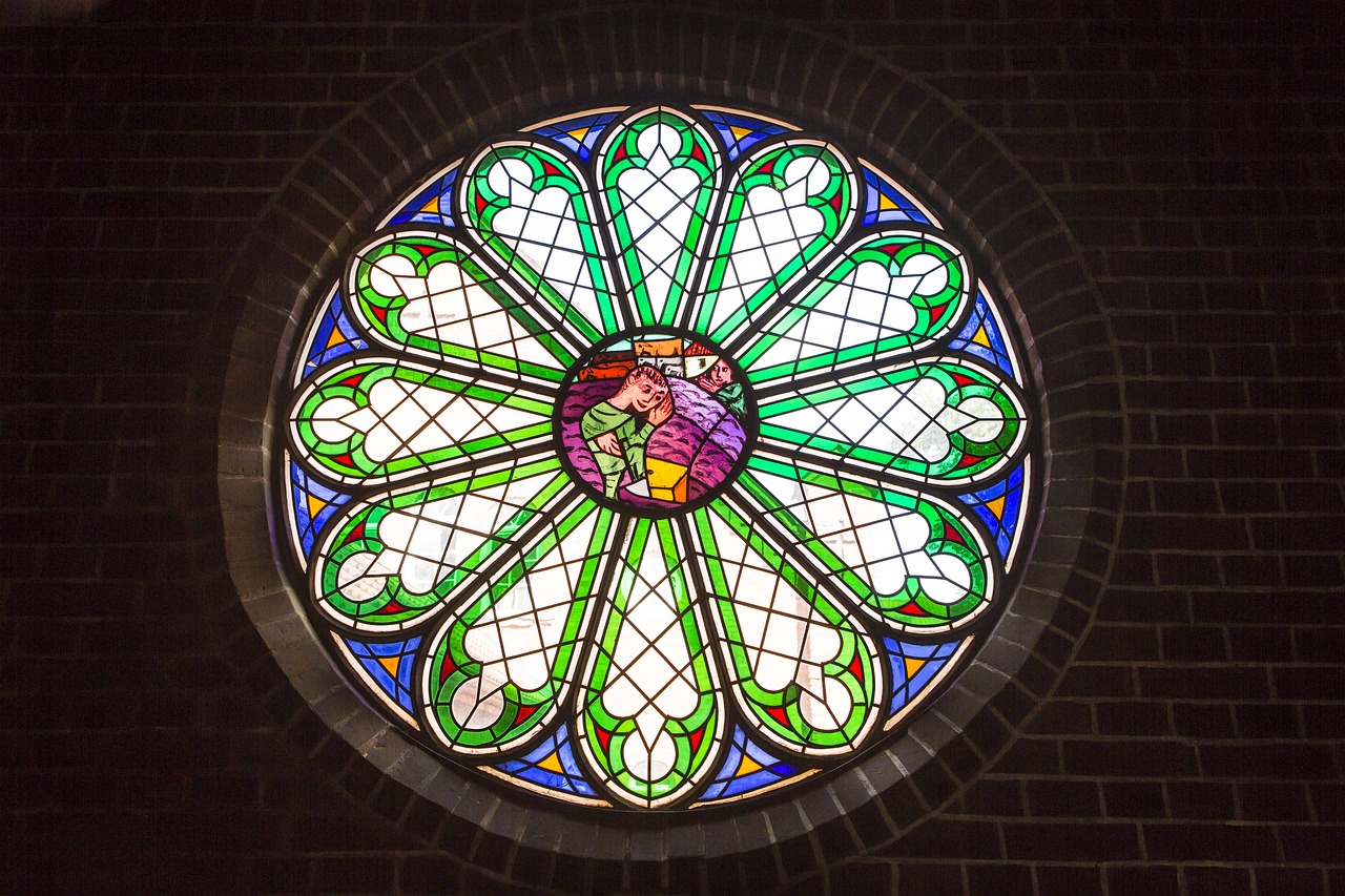 church window  colorful glass  window free photo