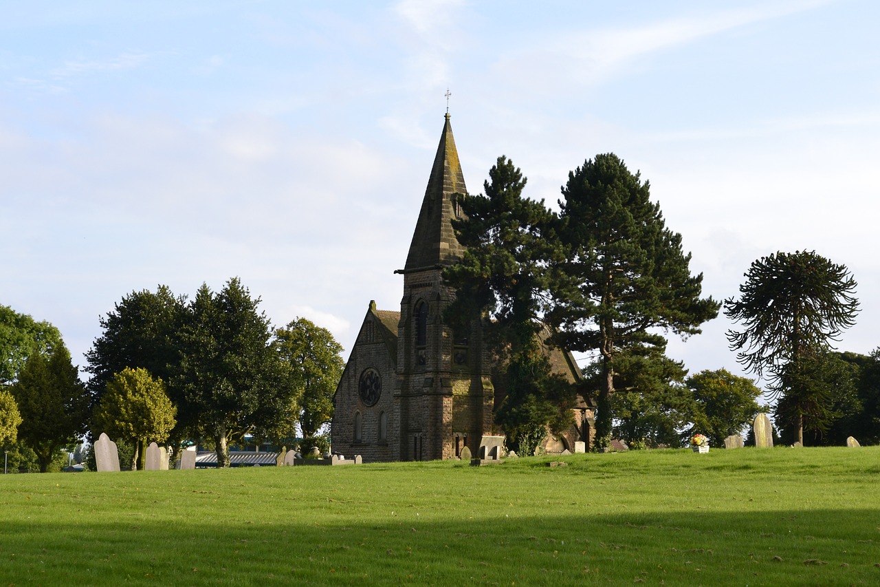 churchyard scene graveyard free photo