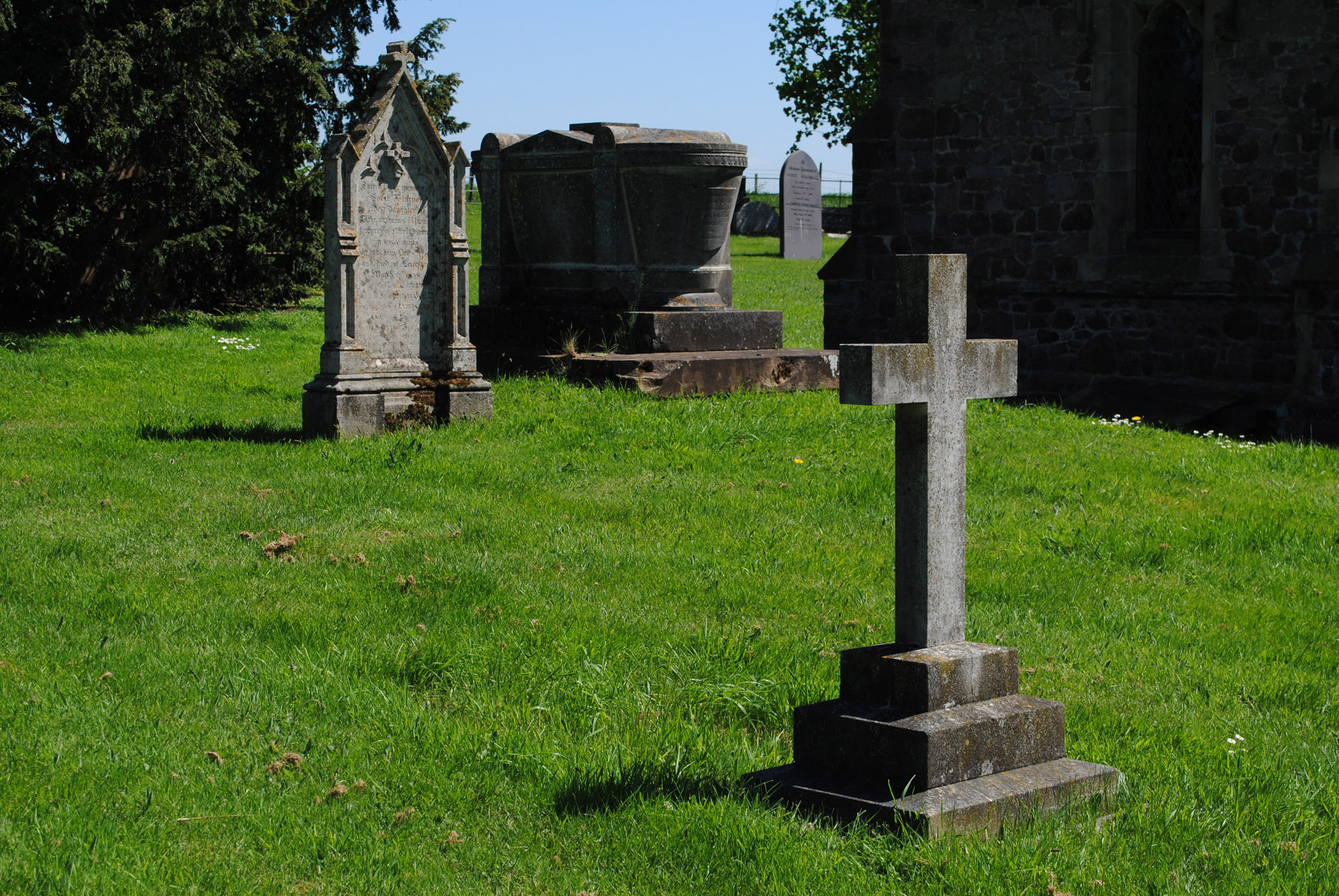 gravestones church country free photo