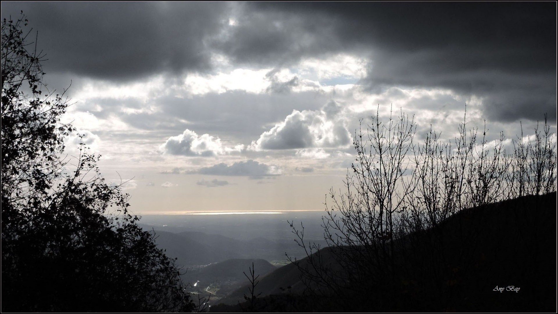 clouds sunset mountains free photo