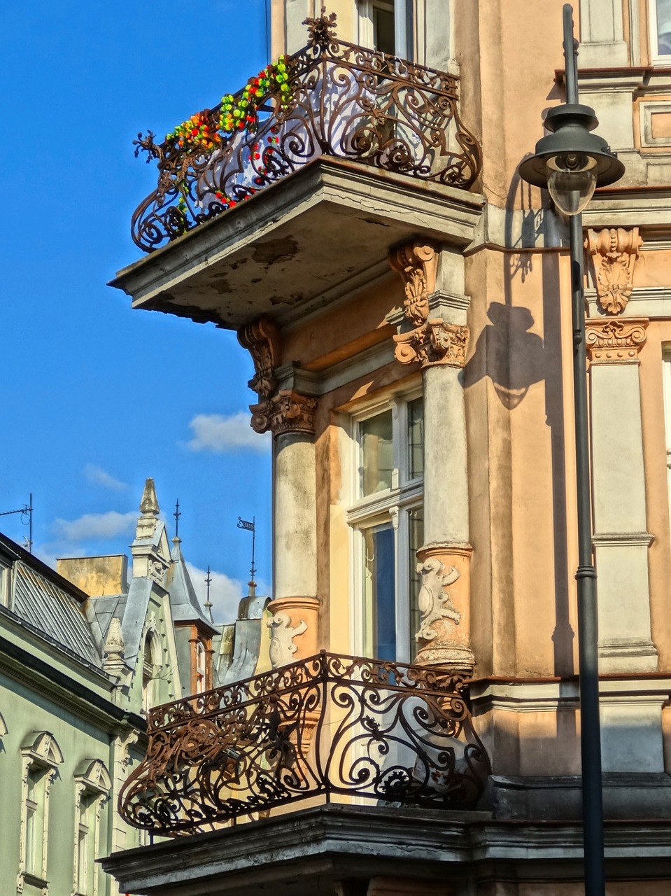 cieszkowskiego street bydgoszcz balconies free photo