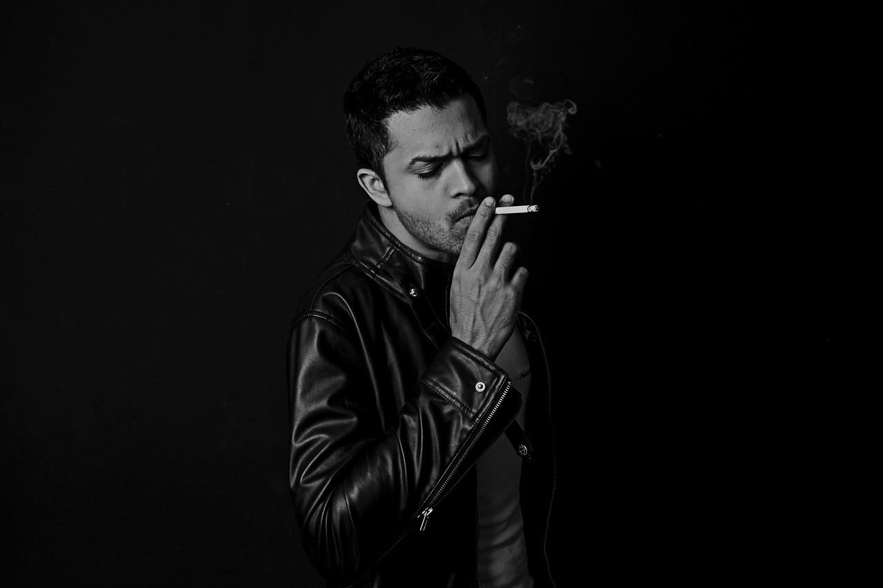 cigarette dark man free photo
