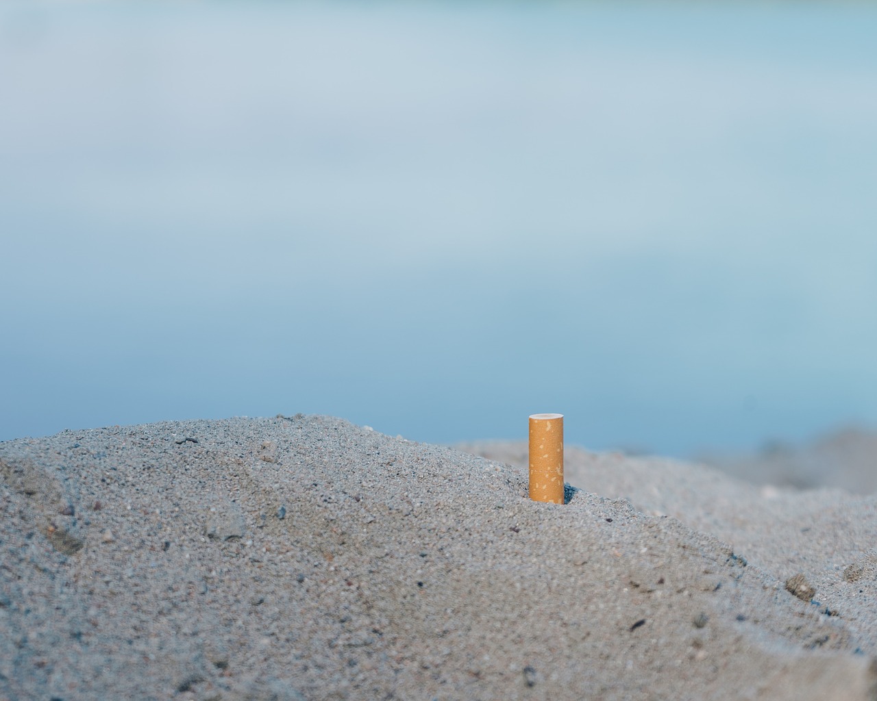 cigarette beach garbage free photo