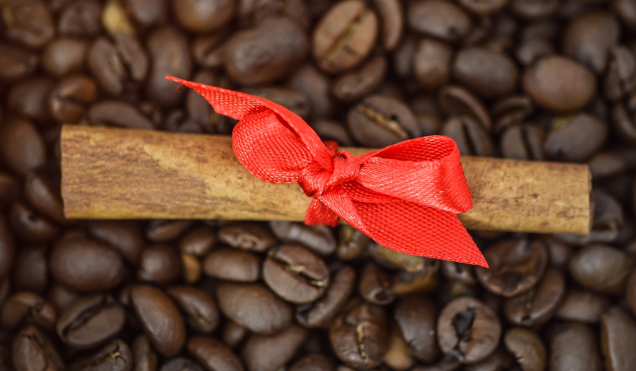 cinnamon bow coffee beans free photo