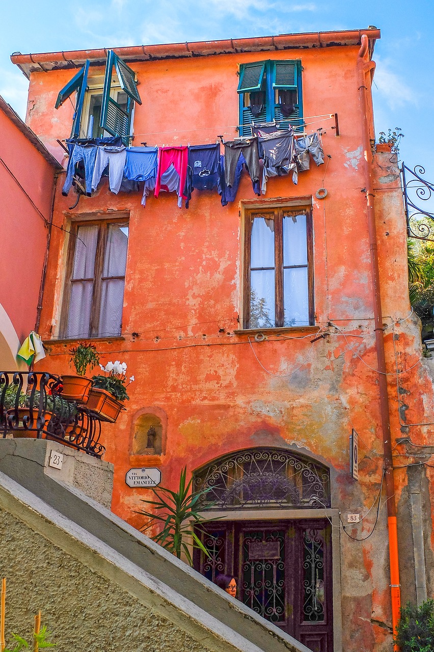 cinque terre village building free photo