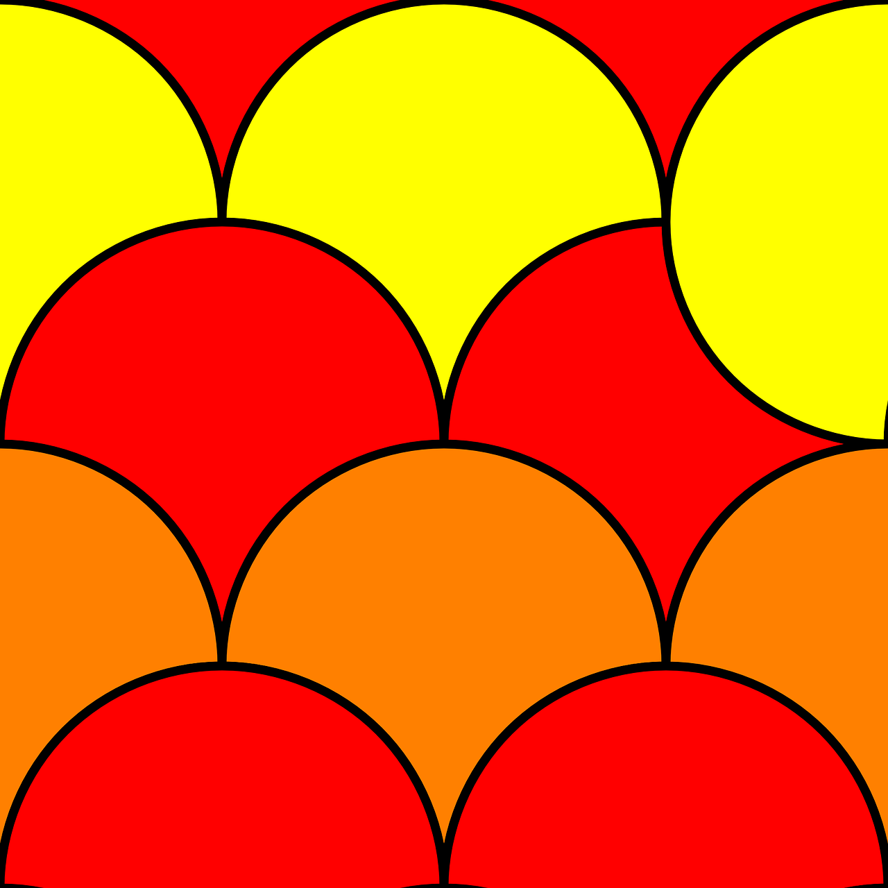 circle pattern yellow free photo