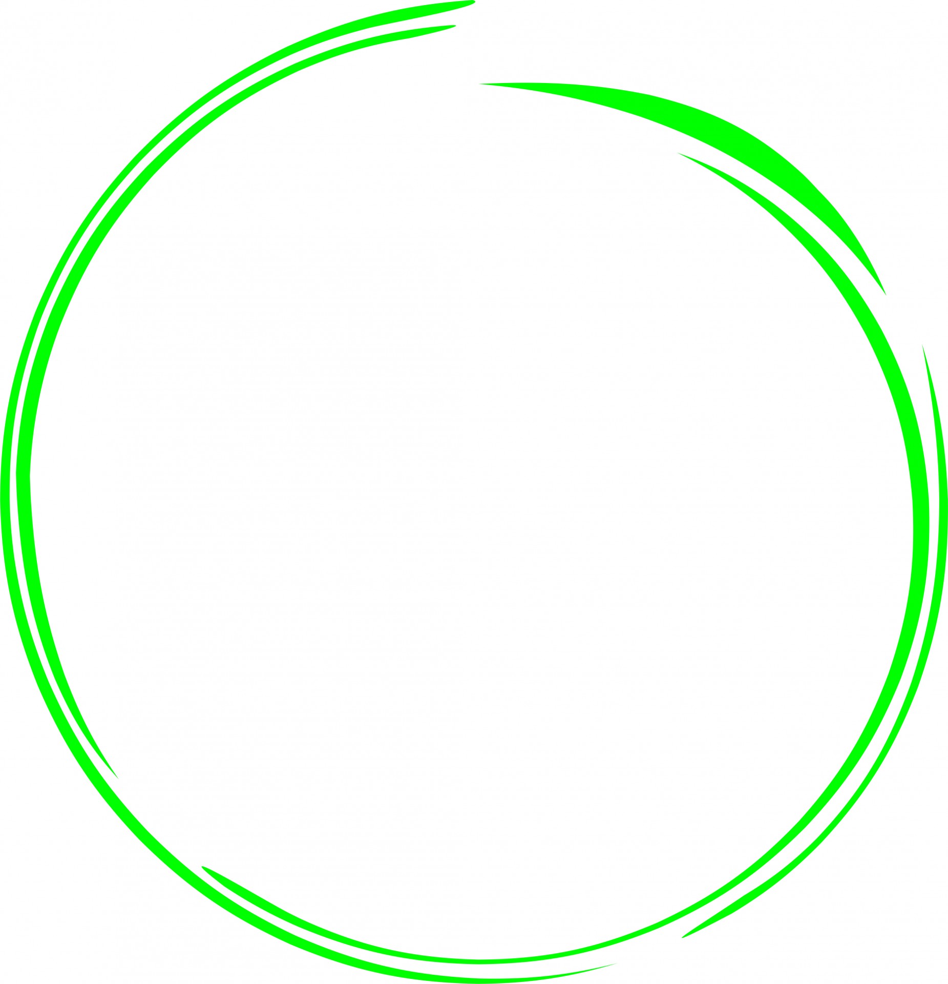 green broken circle free photo