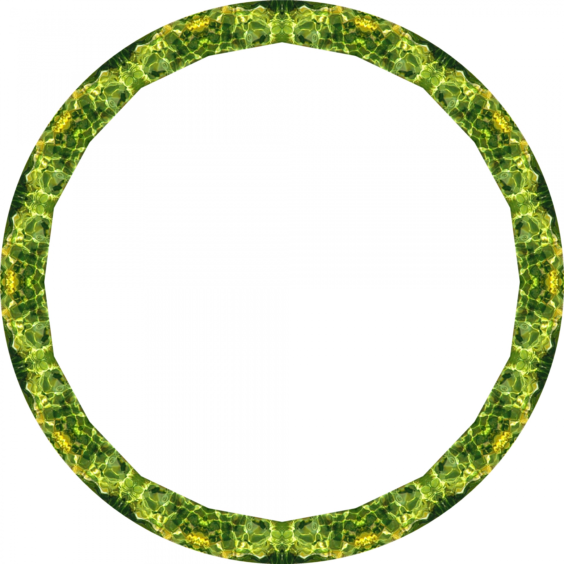 Зеленая круглая рамка