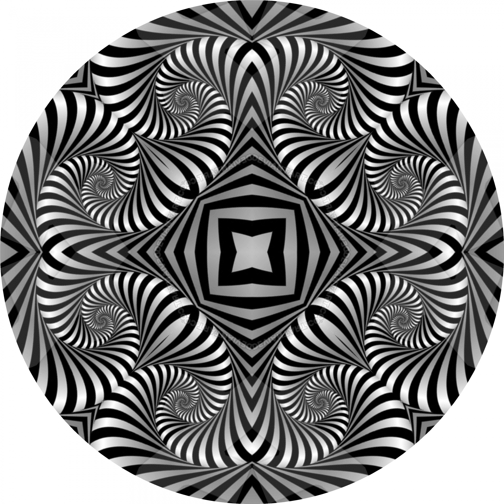 kaleidoscope circle illusion free photo